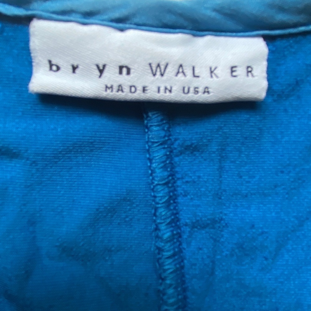 Bryn Walker Women's Silk Blend Velvet Tunic 3/4 Sleeve in Royal Blue Size Medium - Picture 6 of 13